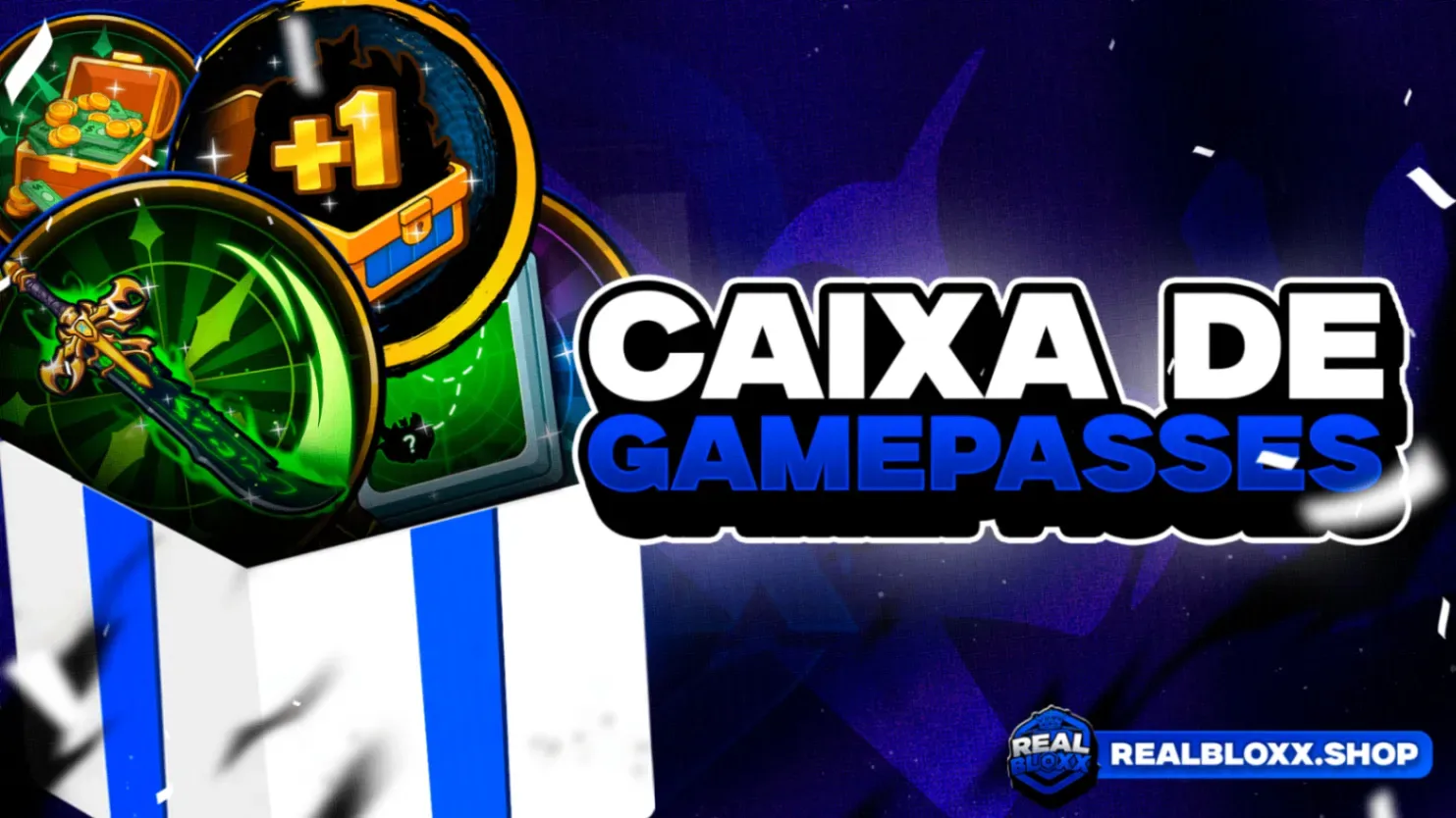 『 🎁 』 CAIXA GAMEPASS - 2X MONEY/ DARK BLADE/ NOTIFICADOR DE FRUTAS